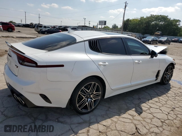 2022 Kia Stinger GT2 with VIN KNAE55LC7N6101872, listed as a Copart auction lot 68323304 with 45,305 mi miles and Salvage Title. Bid and sale history available at DreamBid. Image 3.