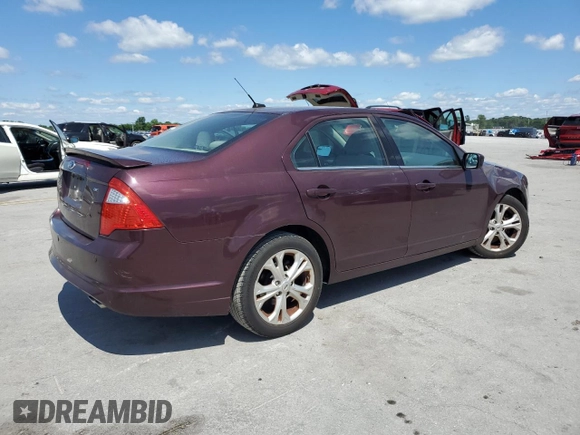 2012 Ford Fusion SE with VIN 3FAHP0HA2CR347903, listed as a Copart auction lot 58095995 with 122,913 mi miles and Clean title. Bid and sale history available at DreamBid. Image 3.
