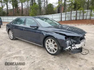 2014 Audi A8 3.0L TDI with VIN WAURMAFD1EN011155, listed as a Copart auction lot 49234365 with 106,967 mi miles and Salvage title. Bid and sale history available at DreamBid. Image 4.