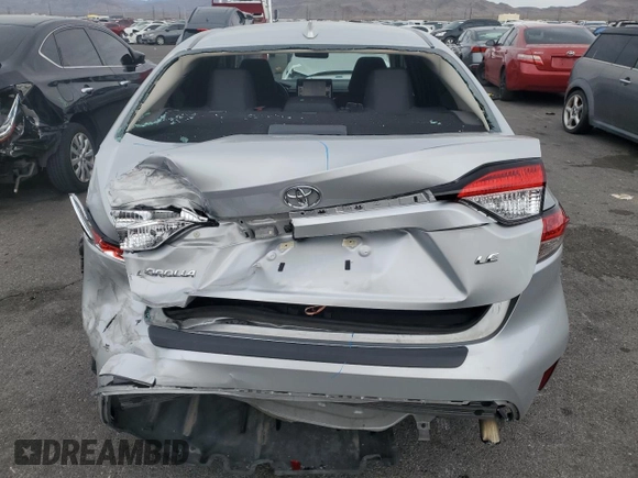 2022 Toyota Corolla LE with VIN 5YFEPMAE6NP311416, listed as a Copart auction lot 47969525 with 70,512 mi miles and Salvage Title. Bid and sale history available at DreamBid. Image 6.