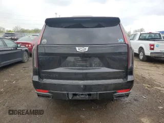 2023 Cadillac Escalade 4WD Sport with VIN 1GYS4FKL1PR258793, listed as a Copart auction lot 55128535 with 35,331 mi miles and Salvage title. Bid and sale history available at DreamBid. Image 6.