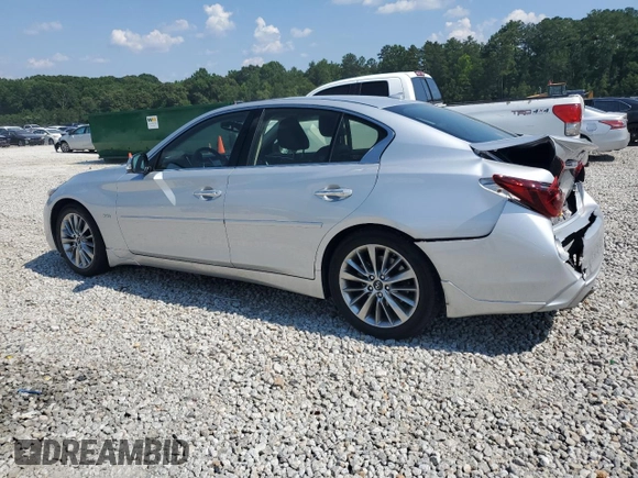 2018 Infiniti Q50 Luxe with VIN JN1EV7AP5JM352175, listed as a Copart auction lot 61762335 with 64,375 mi miles and Salvage title. Bid and sale history available at DreamBid. Image 2.