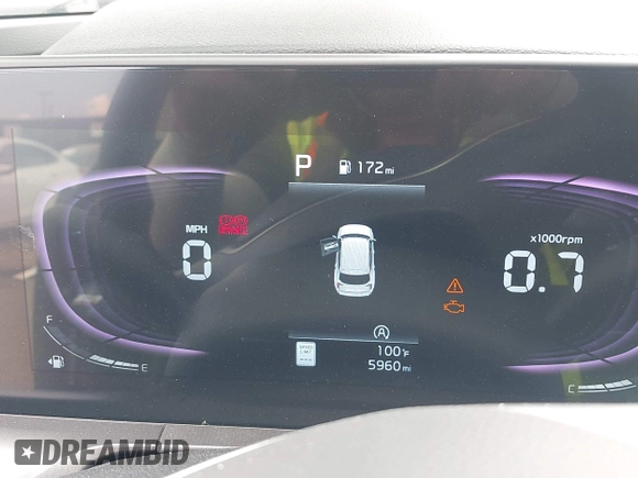 2025 Kia Telluride S with VIN 5XYP64GC0SG622891, listed as a IAAI auction lot 42781011 with 5,960 mi miles and . Bid and sale history available at DreamBid. Image 7.