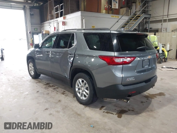 2021 Chevrolet Traverse LT Cloth with VIN 1GNERGKW3MJ198506, listed as a IAAI auction lot 42117506 with 56,659 mi miles and . Bid and sale history available at DreamBid. Image 3.