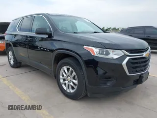 2018 Chevrolet Traverse LS z VIN 1GNERFKW3JJ138537, wystawiony jako IAAI lot #42137386 z przebiegiem 119 208 mil mil oraz . Historia ofert i sprzedaży dostępna na DreamBid. Obrazek 1.