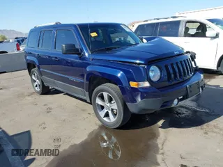 2017 Jeep Patriot High Altitude with VIN 1C4NJRFBXHD135393, listed as a IAAI auction lot 42003911 with 110,901 mi miles. Bid and sale history available at carsss.com. Image 1.