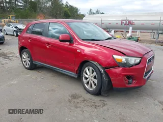 2014 Mitsubishi Outlander Sport ES with VIN 4A4AP3AU3EE026579, listed as a IAAI auction lot 41833606 with 104,583 mi miles. Bid and sale history available at carsss.com. Image 1.