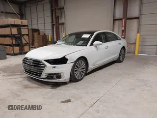 2019 Audi A8 L with VIN WAU8DAF89KN008109, listed as a IAAI auction lot 41636057 with 34,325 mi miles. Bid and sale history available at carsss.com. Image 2.