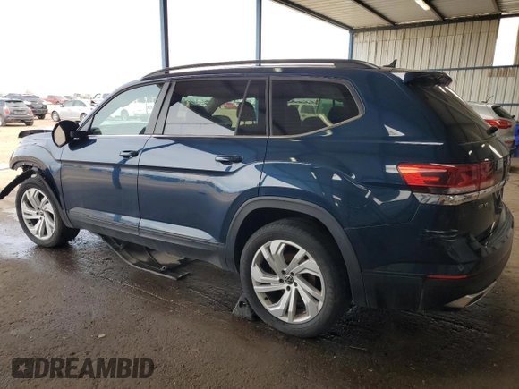 2021 Volkswagen Atlas SE with VIN 1V2HR2CA6MC574517, listed as a Copart auction lot 55796975 with 82,468 mi miles and Clean title. Bid and sale history available at DreamBid. Image 2.