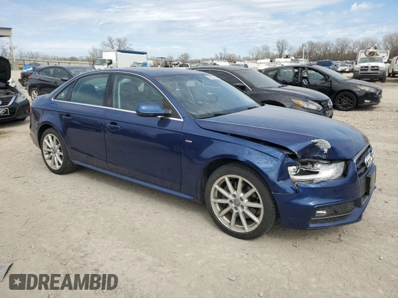 2015 Audi A4 Premium Plus with VIN WAUFFAFL9FN010549, listed as a Copart auction lot 50623025 with 183,602 mi miles and Salvage Title. Bid and sale history available at carsss.com. Image 4.