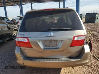 2007 Honda Odyssey EX-L with VIN 5FNRL38657B429817, listed as a Copart auction lot 54777025 with Not Provided miles and Salvage Title. Bid and sale history available at DreamBid. Image 6.