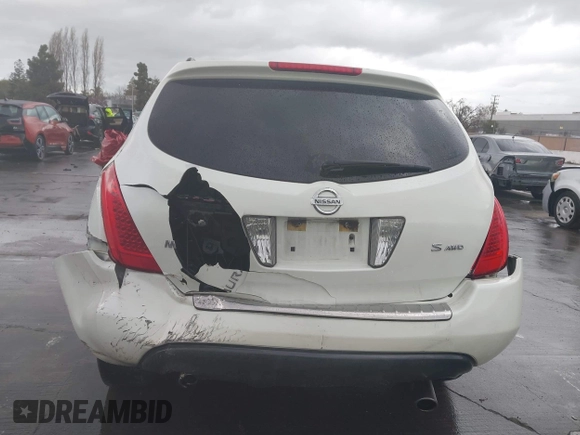 2007 Nissan Murano S with VIN JN8AZ08W77W636607, listed as a IAAI auction lot 41778534 with 187,821 mi miles and . Bid and sale history available at DreamBid. Image 16.