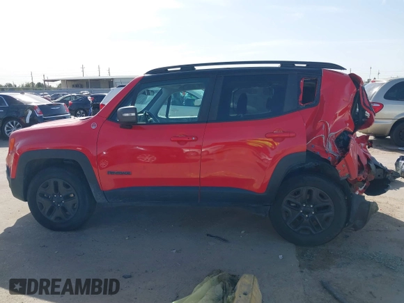 2018 Jeep Renegade Trailhawk with VIN ZACCJBCB9JPH37406, listed as a IAAI auction lot 41822630 with 57,711 mi miles and . Bid and sale history available at DreamBid. Image 14.