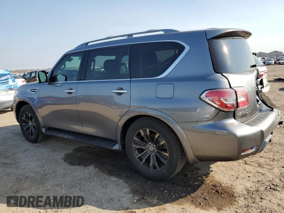 2019 Nissan Armada Platinum with VIN JN8AY2NF3K9350845, listed as a Copart auction lot 47219855 with 64,743 mi miles and Salvage title. Bid and sale history available at DreamBid. Image 2.