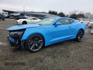 2023 Chevrolet Camaro LT1 with VIN 1G1FF1R7XP0101709, listed as a Copart auction lot 43611765 with 18,974 mi miles and Salvage Title. Bid and sale history available at carsss.com. Image 1.