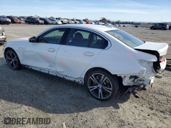 2021 BMW 3 Series 330e with VIN 3MW5P7J03M8B51206, listed as a Copart auction lot 44314965 with 50,110 mi miles and Salvage Title. Bid and sale history available at carsss.com. Image 2.