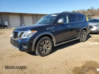 2018 Nissan Armada Platinum with VIN JN8AY2ND9JX001648, listed as a Copart auction lot 89330445 with 127,304 mi miles and Salvage Title. Bid and sale history available at carsss.com. Image 1.