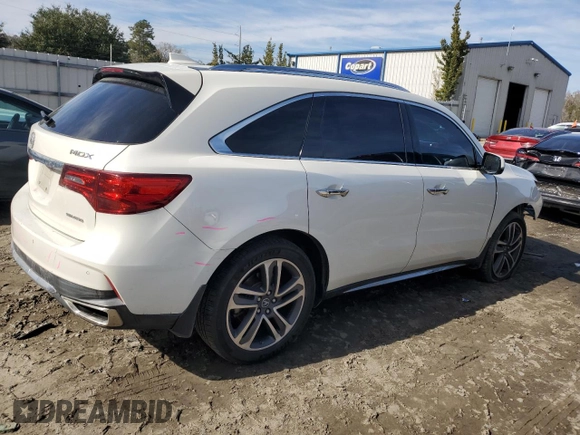 2017 Acura MDX w/Advance Pkg with VIN 5FRYD4H89HB015021, listed as a Copart auction lot 88557355 with 124,771 mi miles and Salvage Title. Bid and sale history available at carsss.com. Image 3.