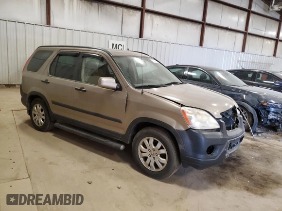 2005 Honda CR-V EX with VIN SHSRD78835U328965, listed as a Copart auction lot 53976975 with 175,515 mi miles and Salvage Title. Bid and sale history available at DreamBid. Image 4.