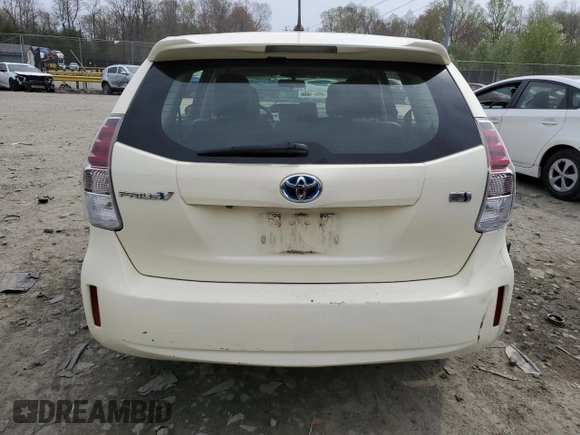 2016 Toyota Prius v Two with VIN JTDZN3EU4GJ052404, listed as a Copart auction lot 50958515 with 221,170 mi miles and Salvage Title. Bid and sale history available at carsss.com. Image 6.