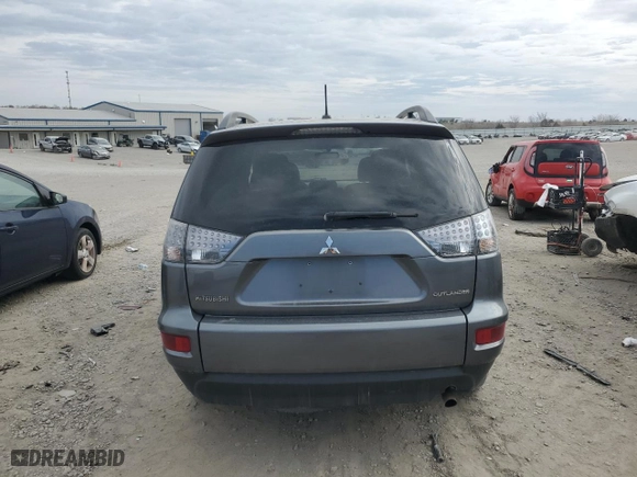 2011 Mitsubishi Outlander SE with VIN JA4AS3AW8BU016892, listed as a Copart auction lot 48128394 with 166,252 mi miles and Salvage Title. Bid and sale history available at carsss.com. Image 6.