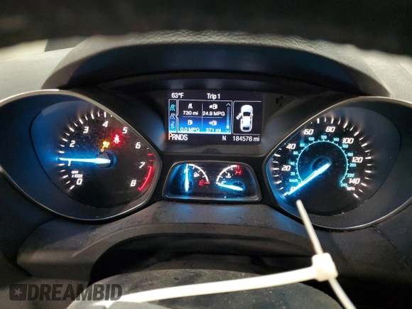 2015 Ford Escape Titanium with VIN 1FMCU9J90FUA26808, listed as a Copart auction lot 54449805 with 184,576 mi miles and Salvage title. Bid and sale history available at DreamBid. Image 9.