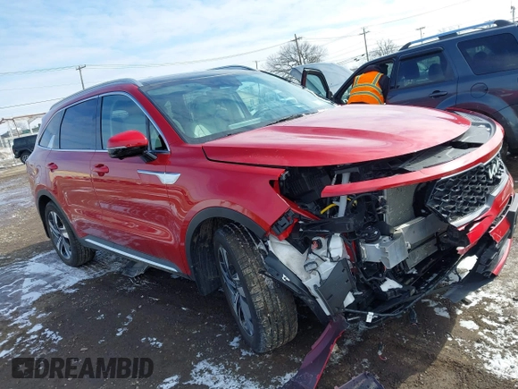 2023 Kia Sorento SX Prestige with VIN KNDRMDLH8P5165845, listed as a IAAI auction lot 41705546 with 17,219 mi miles and . Bid and sale history available at DreamBid. Image 1.