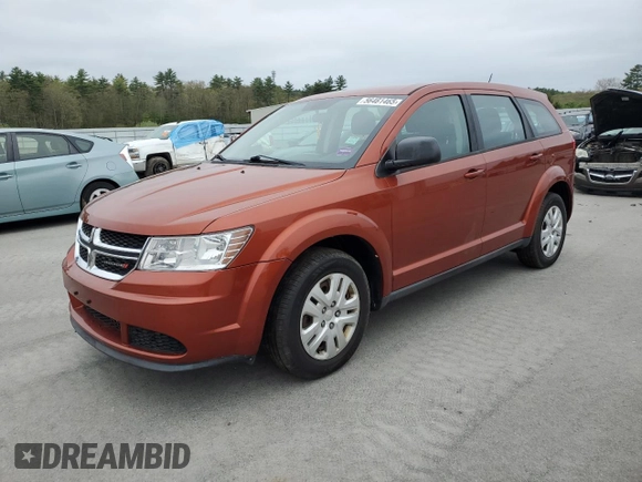 2014 Dodge Journey American Value with VIN 3C4PDCAB7ET102555, listed as a Copart auction lot 56461465 with 91,935 mi miles and Clean title. Bid and sale history available at DreamBid. Image 1.