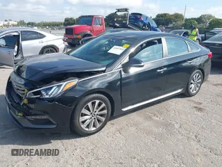 2017 Hyundai Sonata Sport with VIN 5NPE34AF0HH529891, listed as a IAAI auction lot 41607852 with 65,235 mi miles. Bid and sale history available at carsss.com. Image 2.