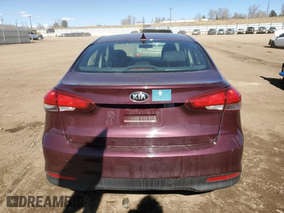 2017 Kia Forte LX with VIN 3KPFK4A7XHE025479, listed as a Copart auction lot 46625795 with 104,038 mi miles and Salvage Title. Bid and sale history available at carsss.com. Image 6.