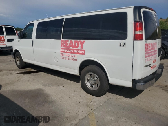 2013 Chevrolet Express Passenger LT with VIN 1GAZG1FG2D1144719, listed as a Copart auction lot 64759665 with Not provided miles and Clean title. Bid and sale history available at DreamBid. Image 2.