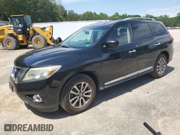 2015 Nissan Pathfinder Platinum with VIN 5N1AR2MM3FC637468, listed as a Copart auction lot 57300945 with 155,378 mi miles and Salvage title. Bid and sale history available at DreamBid. Image 1.