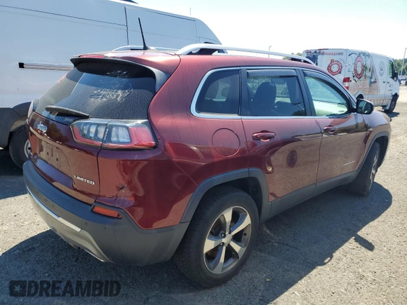 2019 Jeep Cherokee Limited z VIN 1C4PJMDN5KD410846, wystawiony jako Copart lot #65401115 z przebiegiem 47 523 mil mil oraz Czysty tytuł • Clean title. Historia ofert i sprzedaży dostępna na DreamBid. Obrazek 3.