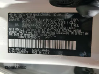 2012 Toyota Highlander Limited with VIN 5TDYK3EH0CS052470, listed as a Copart auction lot 62135025 with 136,043 mi miles and Salvage title. Bid and sale history available at DreamBid. Image 13.