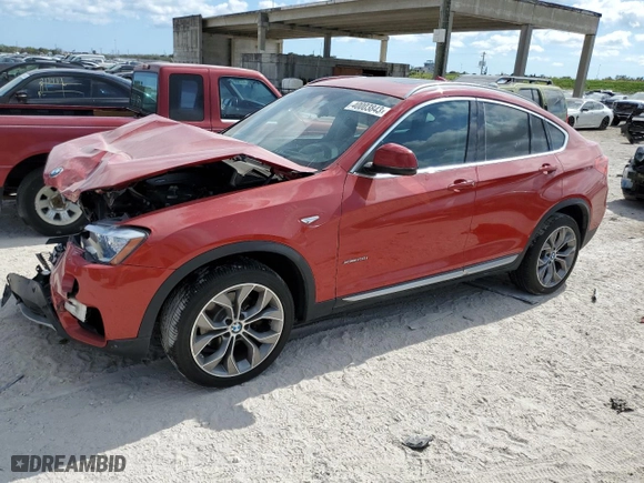 2017 BMW X4 xDrive28i with VIN 5UXXW3C5XH0T78858, listed as a Copart auction lot 40003843 with 106,244 mi miles. Bid and sale history available at carsss.com. Image 1.