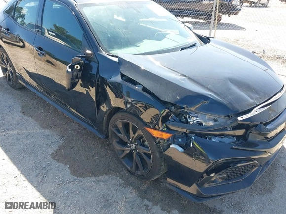 2017 Honda Civic Hatchback Sport with VIN SHHFK7H49HU207373, listed as a IAAI auction lot 41743256 with 98,881 mi miles. Bid and sale history available at carsss.com. Image 6.