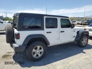 2022 Jeep Wrangler Unlimited Sport S with VIN 1C4HJXDG0NW142272, listed as a Copart auction lot 58198205 with 63,310 mi miles and Salvage title. Bid and sale history available at DreamBid. Image 3.
