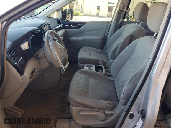 2014 Nissan Quest S with VIN JN8AE2KP5E9100520, listed as a Copart auction lot 57715345 with 281,292 mi miles and Salvage title. Bid and sale history available at DreamBid. Image 7.