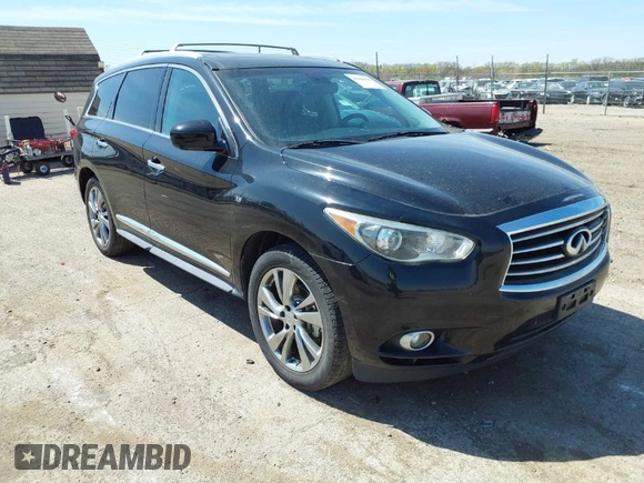 2014 Infiniti QX60 with VIN 5N1AL0MM1EC542704, listed as a IAAI auction lot 42046845 with 76,128 mi miles and . Bid and sale history available at DreamBid. Image 1.