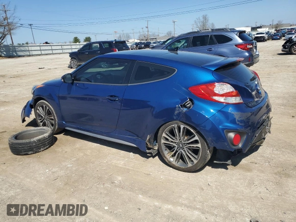 2016 Hyundai Veloster Turbo with VIN KMHTC6AE6GU263626, listed as a Copart auction lot 48868384 with 96,696 mi miles and Non Repairable. Bid and sale history available at carsss.com. Image 2.