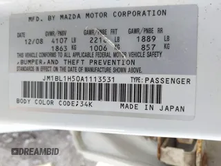 2010 Mazda 3 S Sport with VIN JM1BL1H50A1113531, listed as a IAAI auction lot 42333146 with 129,524 mi miles and . Bid and sale history available at DreamBid. Image 9.