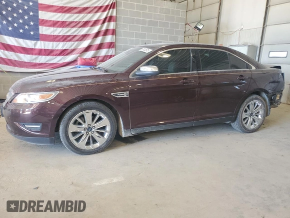 2010 Ford Taurus Limited with VIN 1FAHP2FWXAG138150, listed as a Copart auction lot 53135915 with 95,720 mi miles and Salvage Title. Bid and sale history available at carsss.com. Image 1.