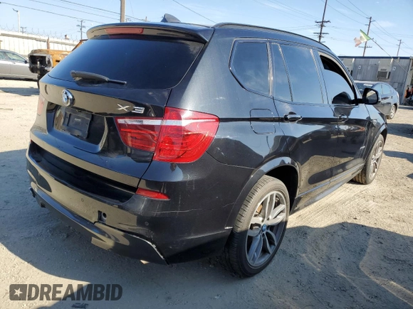 2017 BMW X3 xDrive35i with VIN 5UXWX7C59H0U41674, listed as a Copart auction lot 50732755 with Not Provided miles and Clean Title. Bid and sale history available at DreamBid. Image 3.