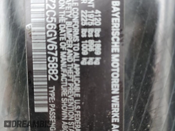 2016 BMW i8 z VIN WBY2Z2C56GV675882, wystawiony jako Copart lot #39606014 z przebiegiem 40 680 mil mil oraz . Historia ofert i sprzedaży dostępna na DreamBid. Obrazek 14.