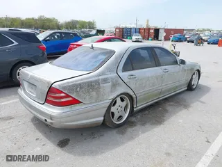 2001 Mercedes-Benz S-Class 6.0L with VIN WDBNG78JX1A191170, listed as a IAAI auction lot 42034966 with 1 mi miles. Bid and sale history available at carsss.com. Image 4.