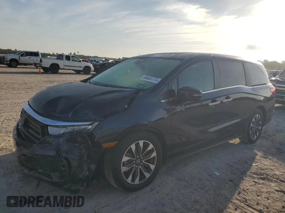 2024 Honda Odyssey EX-L with VIN 5FNRL6H63RB042753, listed as a Copart auction lot 65665724 with Not Provided miles and Salvage Title. Bid and sale history available at DreamBid. Image 1.