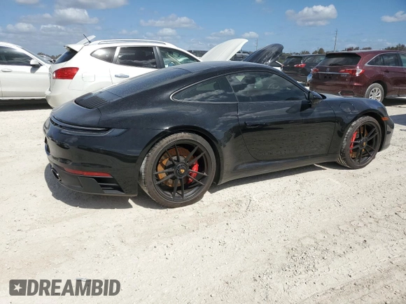 2024 Porsche 911 Carrera S with VIN WP0AB2A99RS220133, listed as a Copart auction lot 77070684 with 0 mi miles and Salvage Title. Bid and sale history available at carsss.com. Image 3.