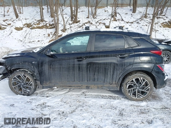 2022 Hyundai Kona N Line with VIN KM8K3CA31NU787336, listed as a IAAI auction lot 41275126 with 34,180 mi miles. Bid and sale history available at carsss.com. Image 14.