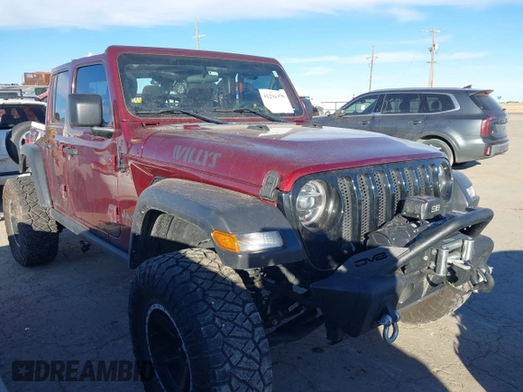 2021 Jeep Wrangler Unlimited Willys with VIN 1C4HJXDM7MW729606, listed as a IAAI auction lot 41294338 with Not Provided miles and . Bid and sale history available at DreamBid. Image 1.