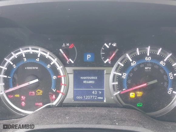 2019 Toyota 4Runner SR5 with VIN JTEBU5JR2K5647749, listed as a IAAI auction lot 41669287 with 120,772 mi miles. Bid and sale history available at carsss.com. Image 15.